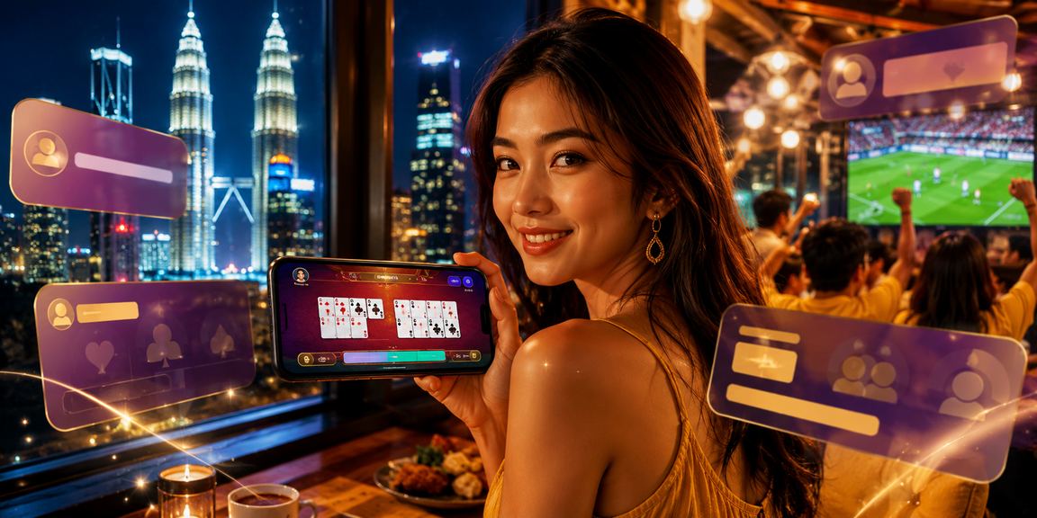 Pemain Kuala Lumpur menikmati permainan rummy dalam talian dengan gaya tradisional Malaysia